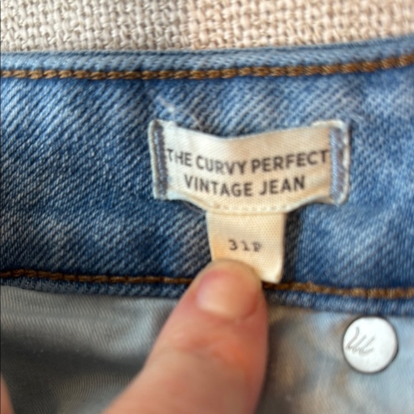 Madewell Blue Curvy Girl Cropped Ankle Jeans 31 Petite - Picture 5 of 6